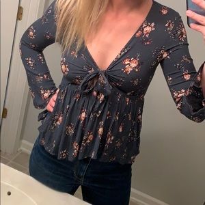 American Eagle flowered blouse.